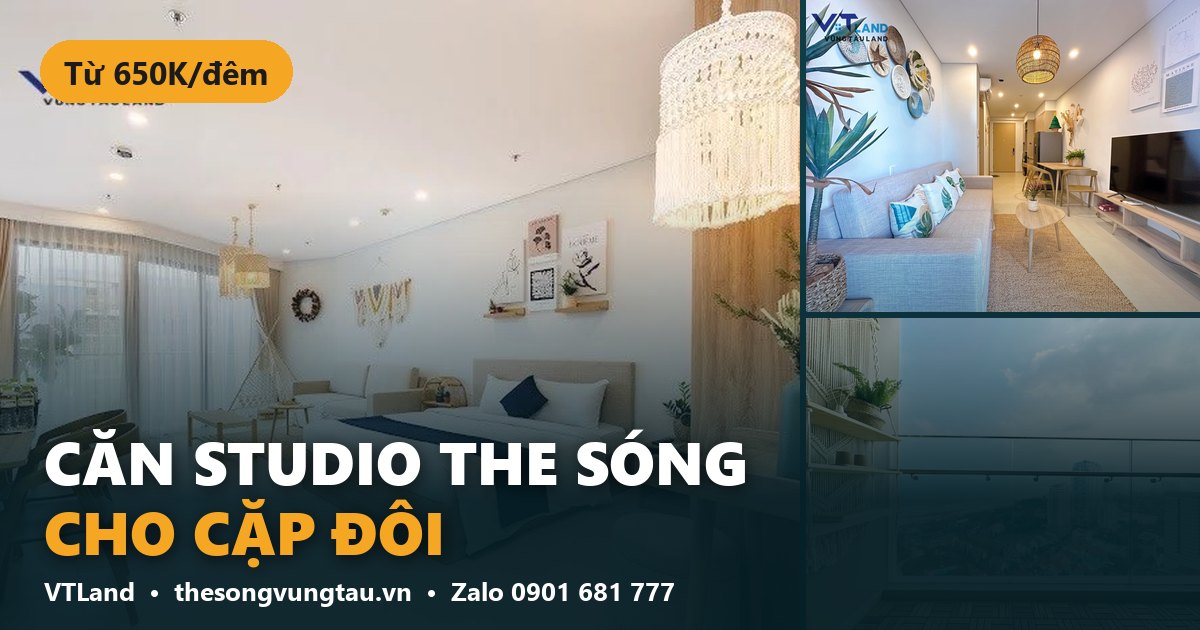 Căn Studio The Sóng cho cặp đôi – The Sóng Vũng Tàu VTLand