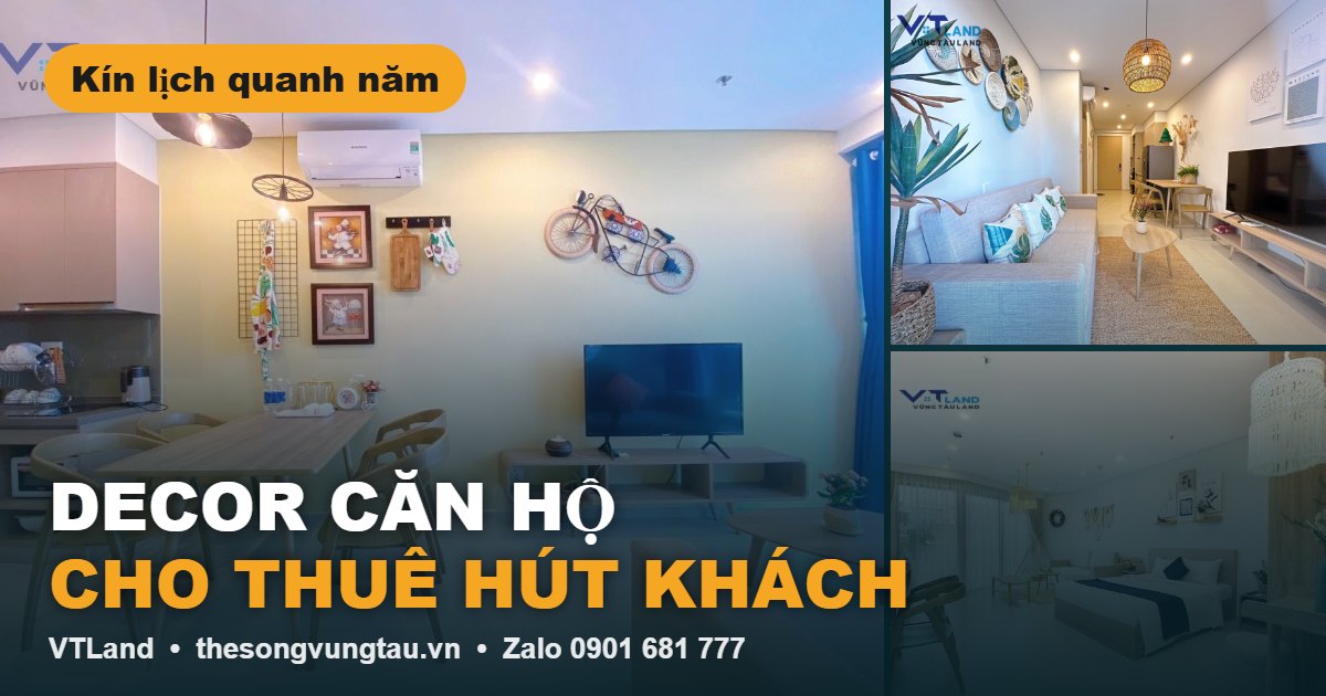 Decor căn hộ cho thuê hút khách – The Sóng Vũng Tàu VTLand